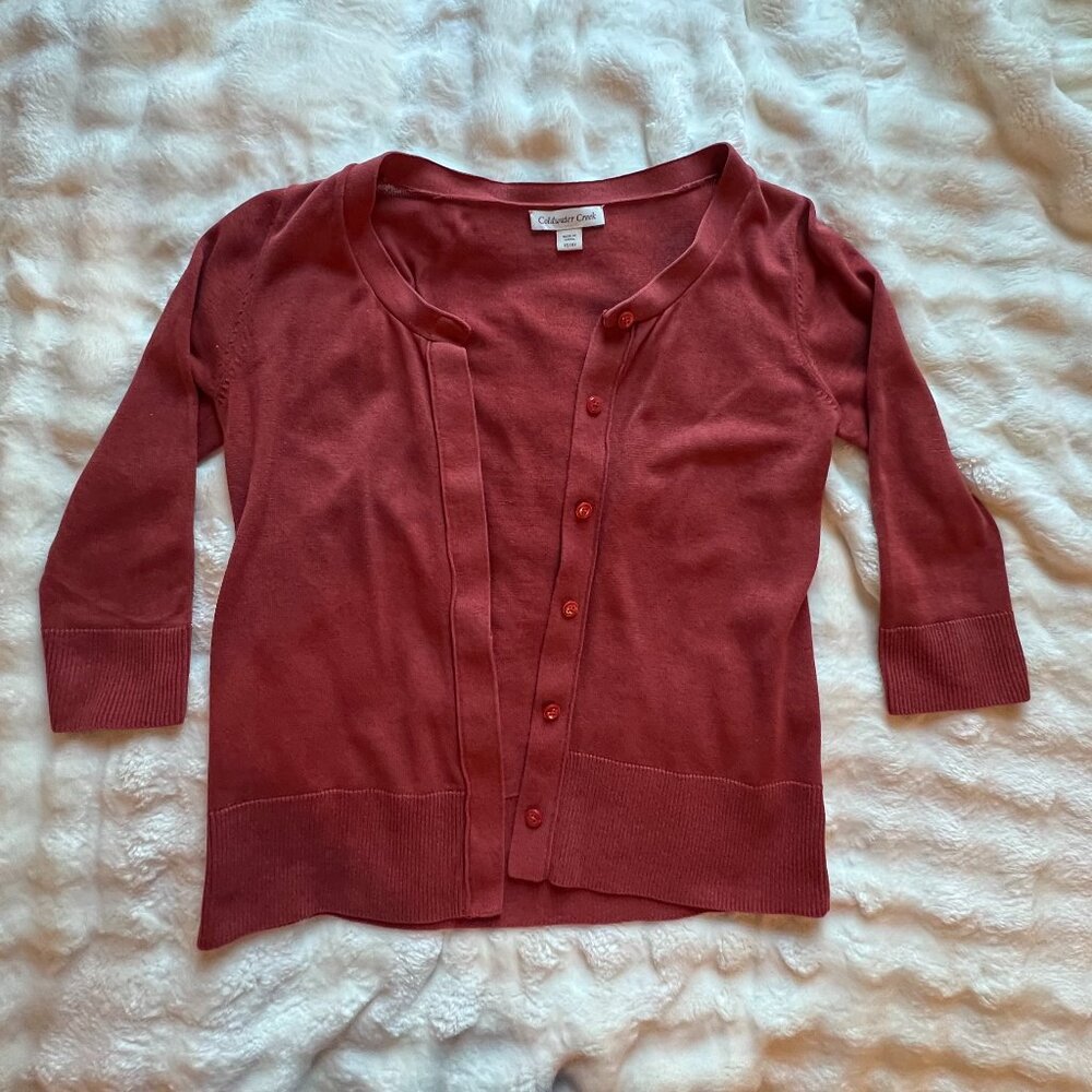 Burnt Orange Coldwater Creek Cardigan